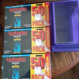 50 Verbatim 3.5 Floppy disks & Free storage case